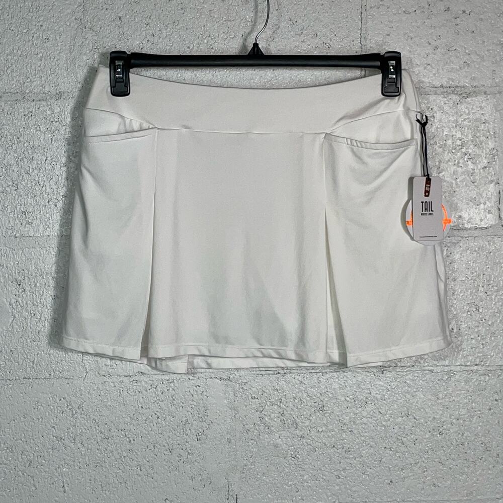 Tail Women's 15” Pleated Golf Skort, Large, Chalk White